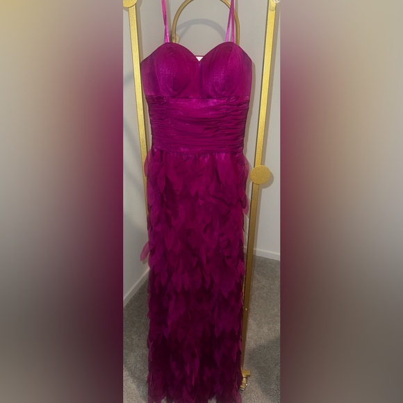 Dahlia Macphee Dresses & Skirts - Strapless Purple Feather Dalia Macphee Gown